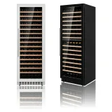 L-Hotel Mini Bar Wine Refrigerator Slim Vertical Built -in Wine Fridge With Detachable Wooden Racks