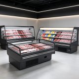 Dual Purpose Open Top Island Refrigerated Display Case for Supermarket