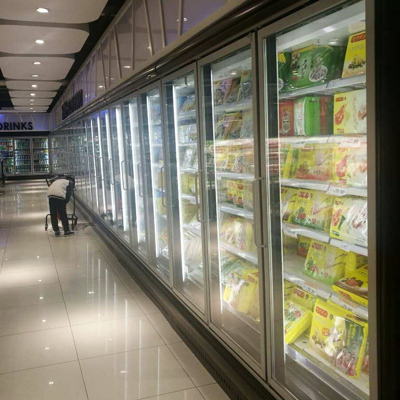 Supermarket Frozen Food 3 Glass Door Industrial Upright Freezer