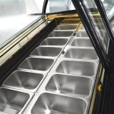 Gelato Display Freezer Single Temperature Direct Cooling Automatic Defrost Ice Cream Display Freezer