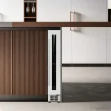 L-Built-in Single Glass Door Wine Cooler Stainless Steel Under Counter Wine Fridge
