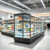 Supermarket Open Display Refrigerator Commercial Air Cooling Chiller for Meat Vegetable Fruit Drinks