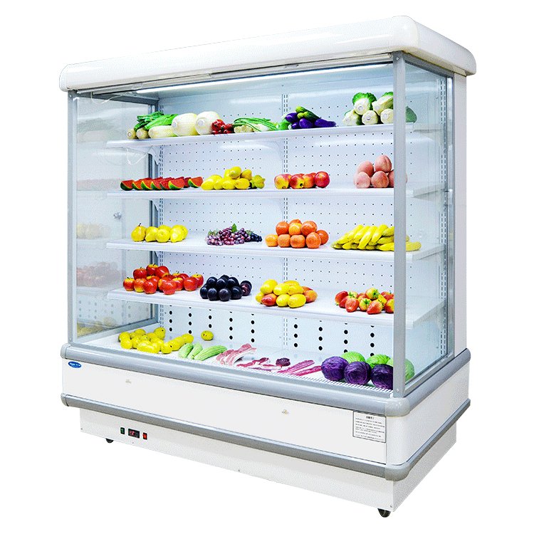 CE Open Display Fruit Vegetable Meat Supermarket Fridge Freezer