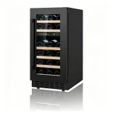 L- Built in Single Glass Door Wine Cooler Stainless Steel Undercounter Wine Fridge  for Home Kitchen Bar Wine Storage