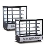 Commercial Multi-Tier Glass Door Cake Display Refrigerator for Bakery Shop