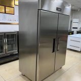 Commercial Kitchen Refrigerator 2 Vertical Double Doors Freezer Fresh-Keeping Air Cooling Single-Temperature Freezing Fridge