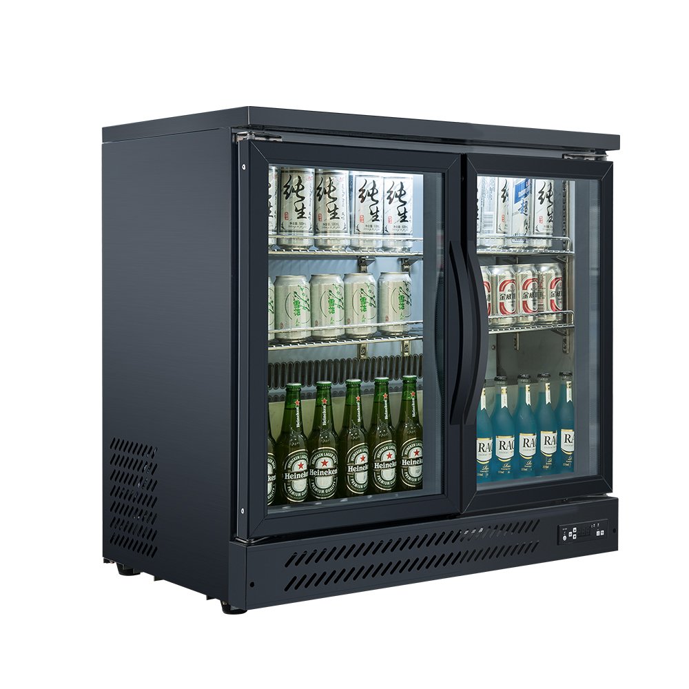 Mini Freezer Fridge Refrigerator Toughened Tempered Glass Door Clear Mini bar Cooler