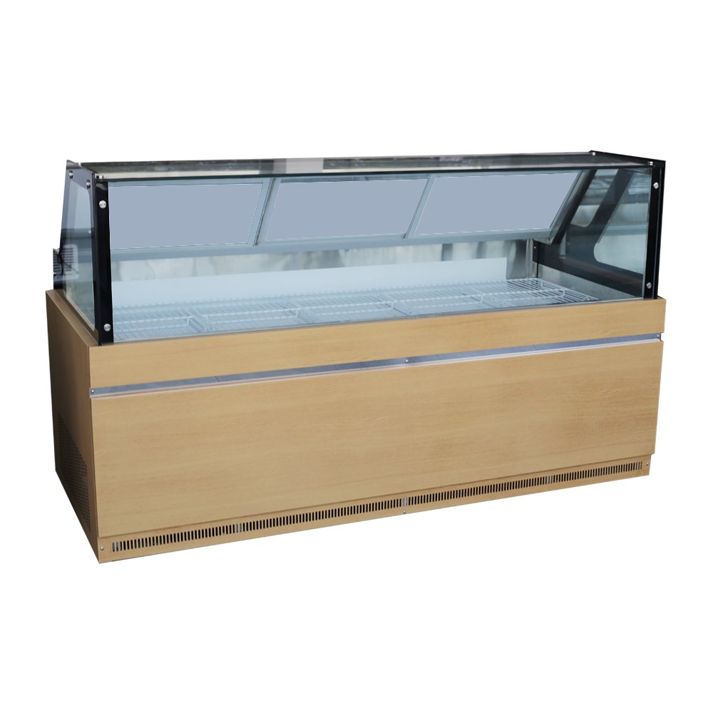 Defrost Transparent Glass Door Butchery Refrigerated Showcase Cooler Meat Display Fridge With Good Quality and Cheap Price