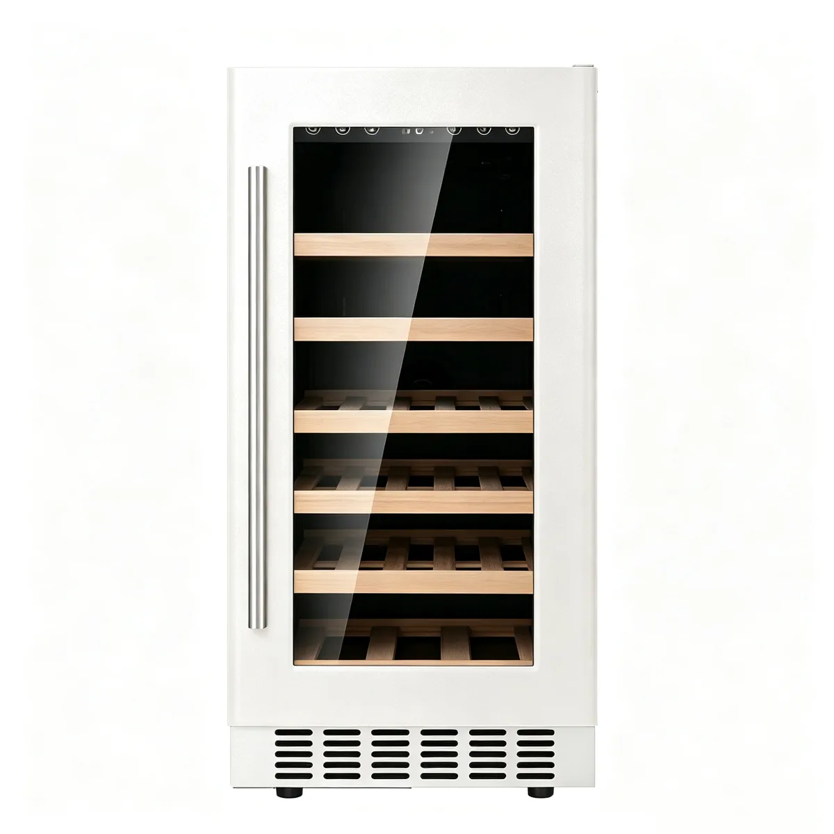G-Stainless Steel Freestanding Wine Fridge With Pull Out Shelves