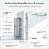 Supermarket Cold Storage Solution Custom Modular Walk-in Cooler Freezer Cold Room OEM ODM