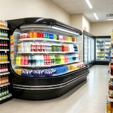 Plug-in Type Open Merchandiser Cooler Low Noise Oval Island Chiller for Convenience Store
