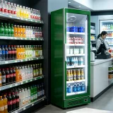 Surround Air Cooling Upright Beverage Chiller, LED Interior Light Commercial Display Refrigerator