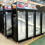 Factory 4 Glass Door Display Fridge Beverage Display Beer Fridge