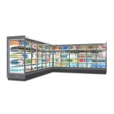 Combined Straight & Side Sliding Glass Door Drink Cooler Commercial Vertical Refrigerated Showcase