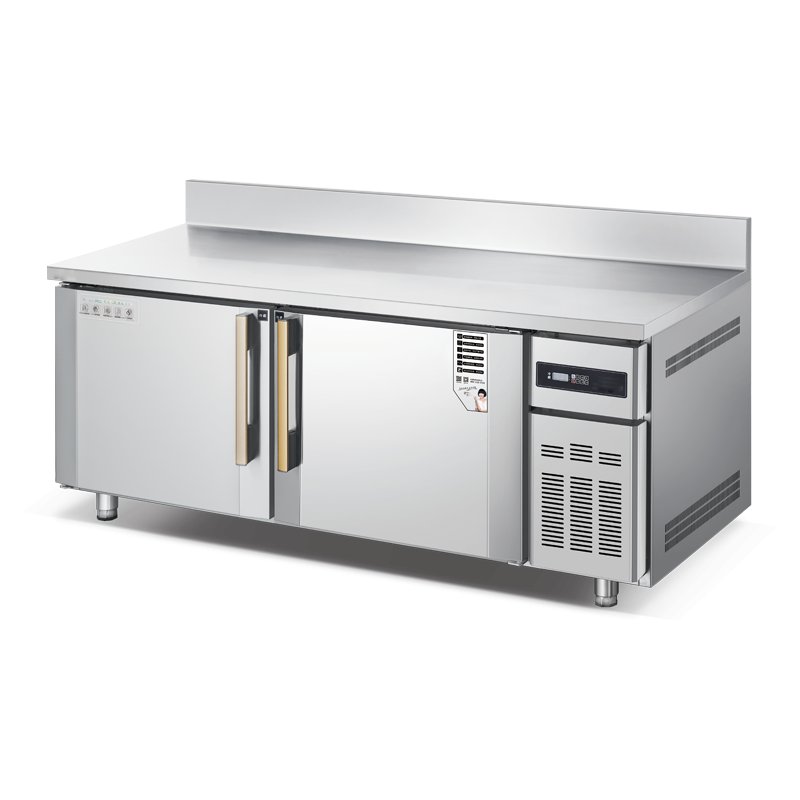Workbench Cooler Undercounter Freezer Kitchen Refrigerated Equipment Glass Door Work Table Chiller