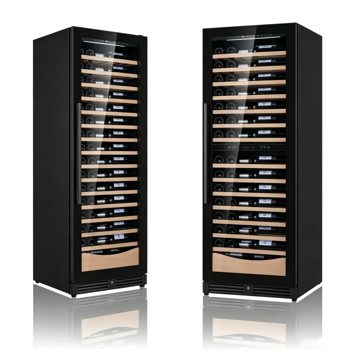 L- Anti-oxidation Wine Display Cooler Stainless Steel Frame Commercial Wine Cabinet