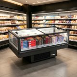 Stepped Open Fresh Meat Display Cooler Digital Thermostat Commercial Refrigerated Display Case