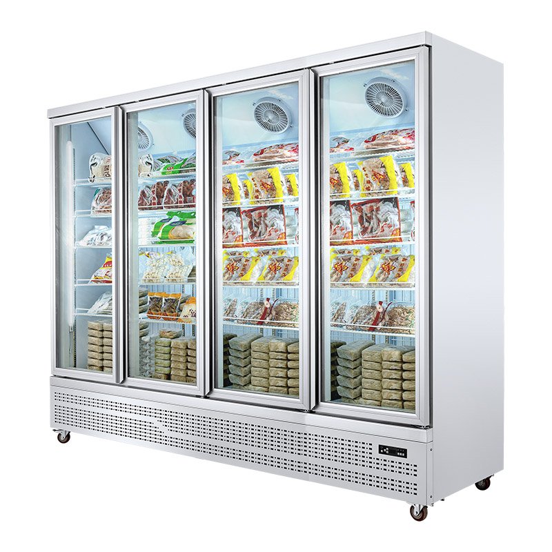Outdoor Commercial Single Door Glass Upright Mini Popsicle Display Freezer