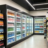 Plug-in Freestanding Commercial Freezer Optimized Layout Multi-door Frozen Display Case for Large Food Store