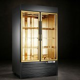 L-Luxury Gold Trim Vertical Beef Aging Cabinet Anti-Fog Glass Door Digital Control Meat Display Cooler
