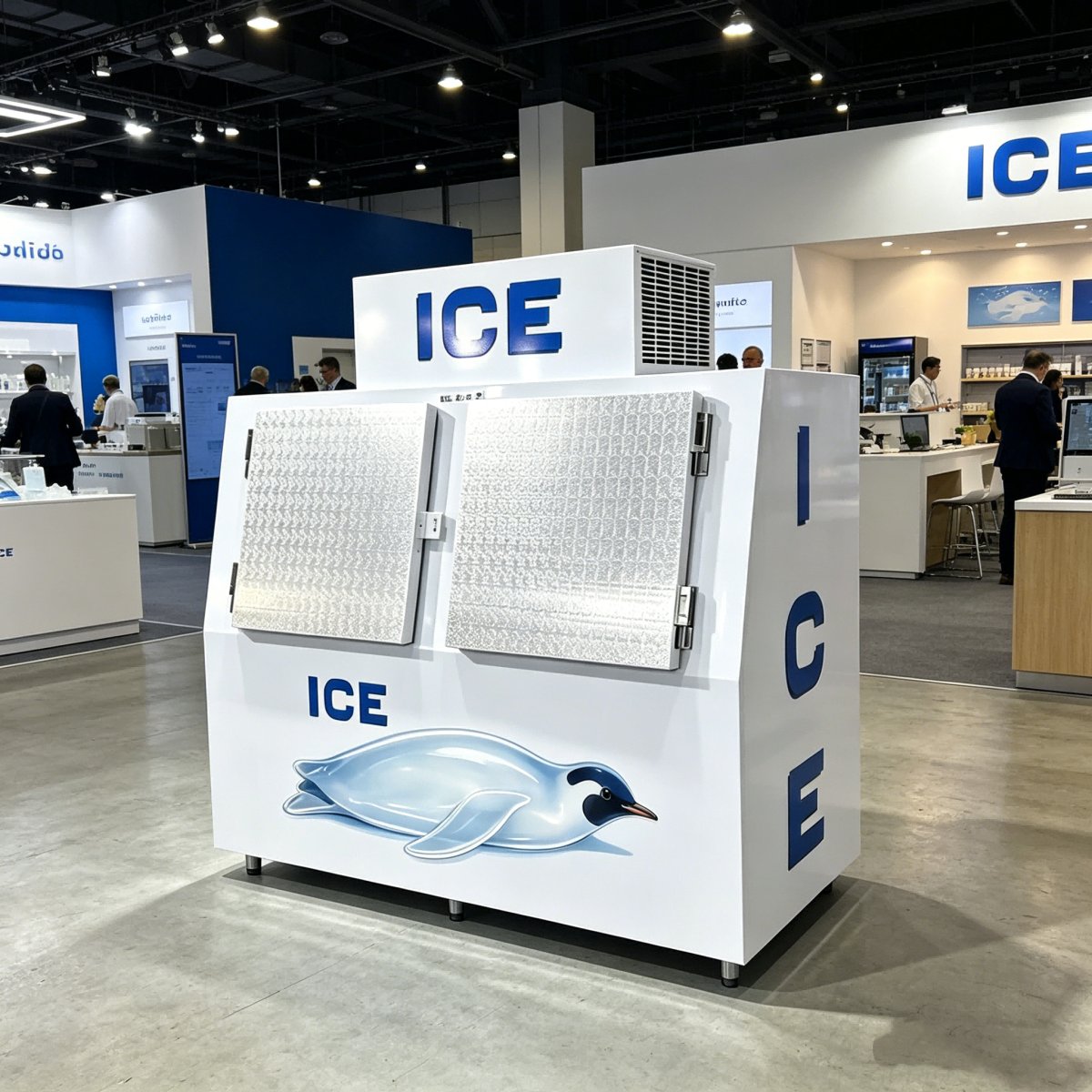 L-Commercial Ice Keep Freezer Large Capacity Horizontal Ice Storage Refrigerator for Storing Bagged Cube Ice