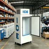 L-Top Mount Condenser Ice Storage Freezer Portable Mobile Ice Storage Cabinet With Lockable Door