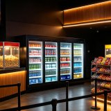 Low Noise R290 Refrigerator Anti-fog Front Upright Refrigerated Showcase for Bottled Water Drinks