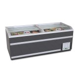 Modular Combined Island Freezer Supermarket Commercial Curved Glass Display Freezer