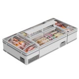 Display Meat Freezer Horizontal Glass Top Deep Freezers for Vegetables and Fruit