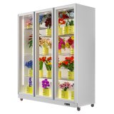 OEM Commercial Upright Glass Door showcase Flower Refrigerator