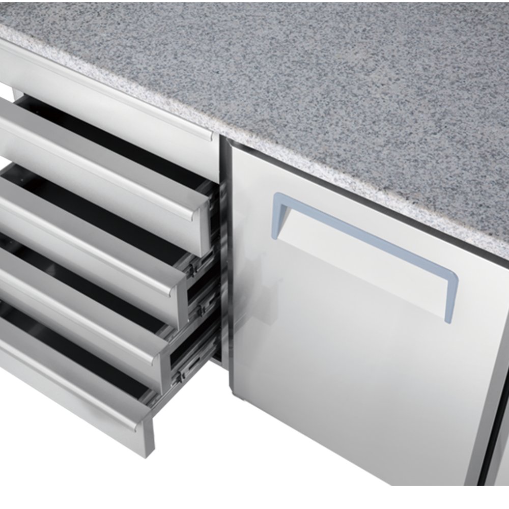 Different Size Available Built-in Restaurant Under Counter Chiller Single Door Worktable Undercounter Refrigerator With Drawer