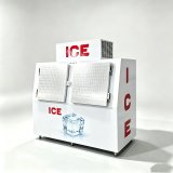 L-Custom Blue/Red ICE Pattern Commercial Ice Storage Freezer Horizontal Ice Merchandiser for Supermarket Beverage Shop