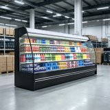 Energy Saving Frost Free Cooler LED Lighting Open Display Chiller for Grocery Beverage Display