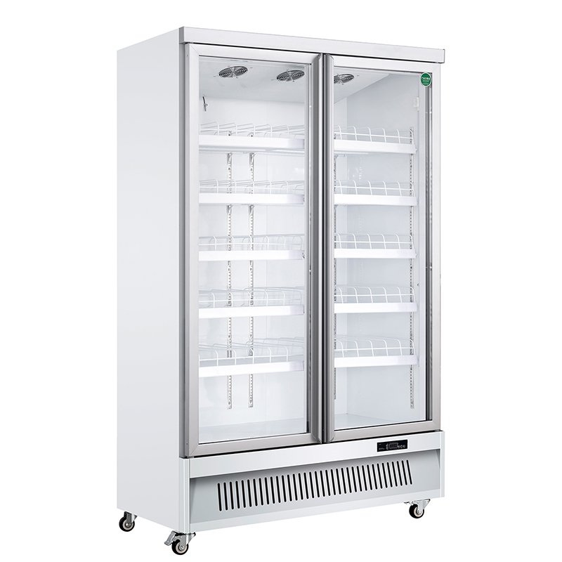 Upright Glass Door Beverage Cooler, Commercial Wine Drink Display Showcase Refrigerator for Bar Supermarket