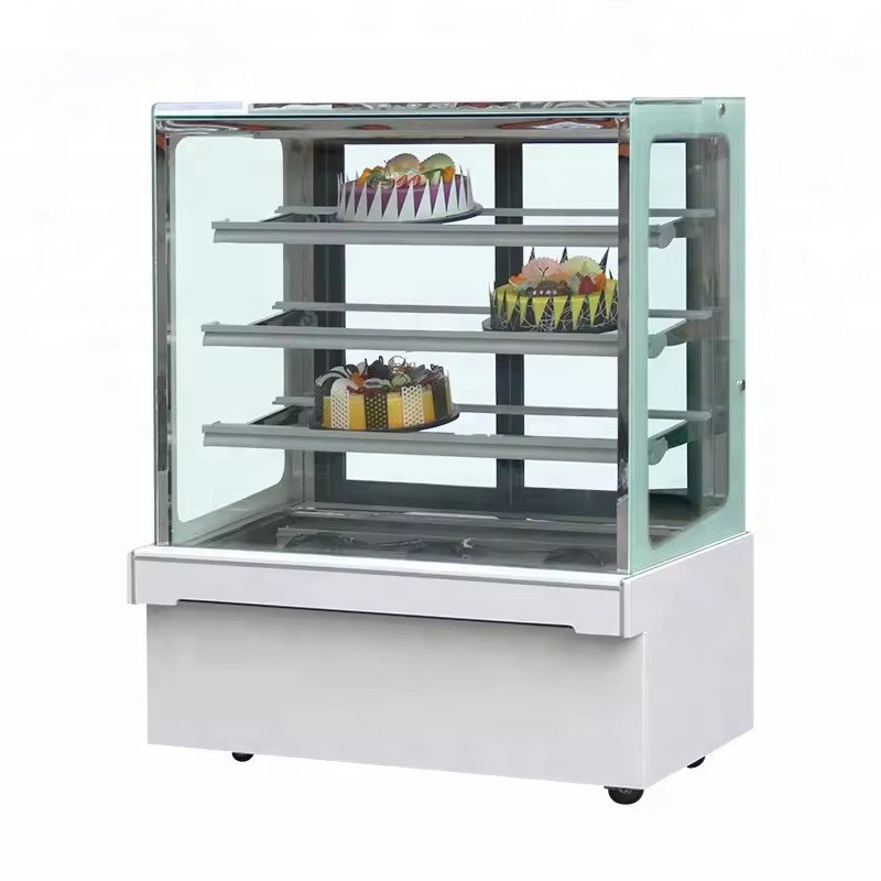 Commercial Multi-Tier Glass Door Cake Display Refrigerator for Bakery Coffee Cake Shop