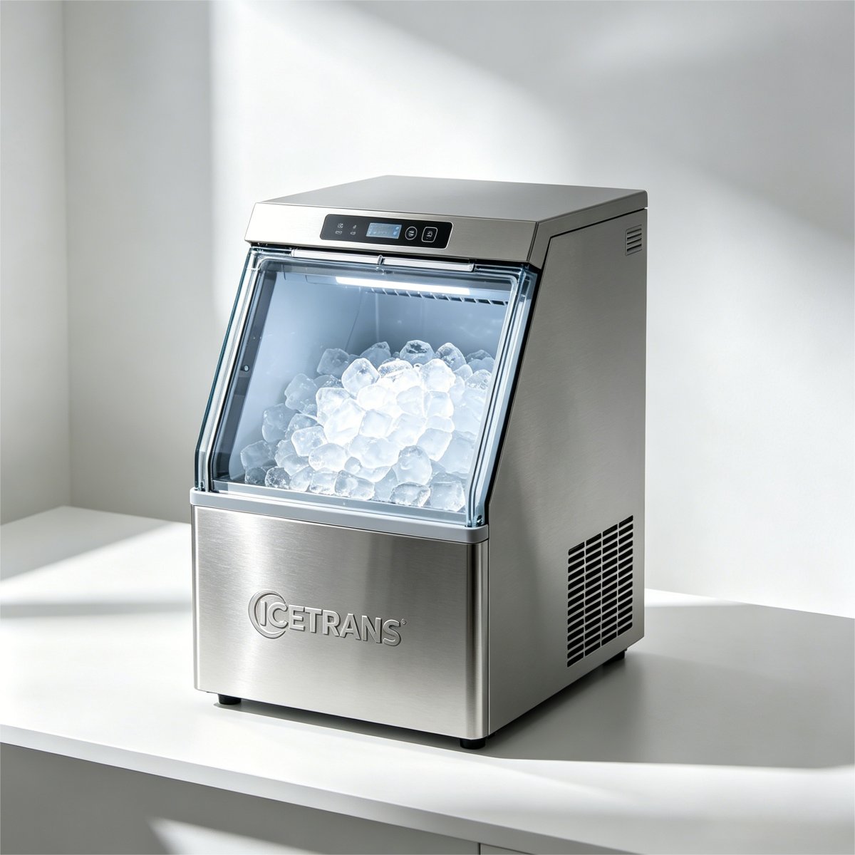 G-Commercial Under Counter Ice Cube Maker With Clear Visible Window
