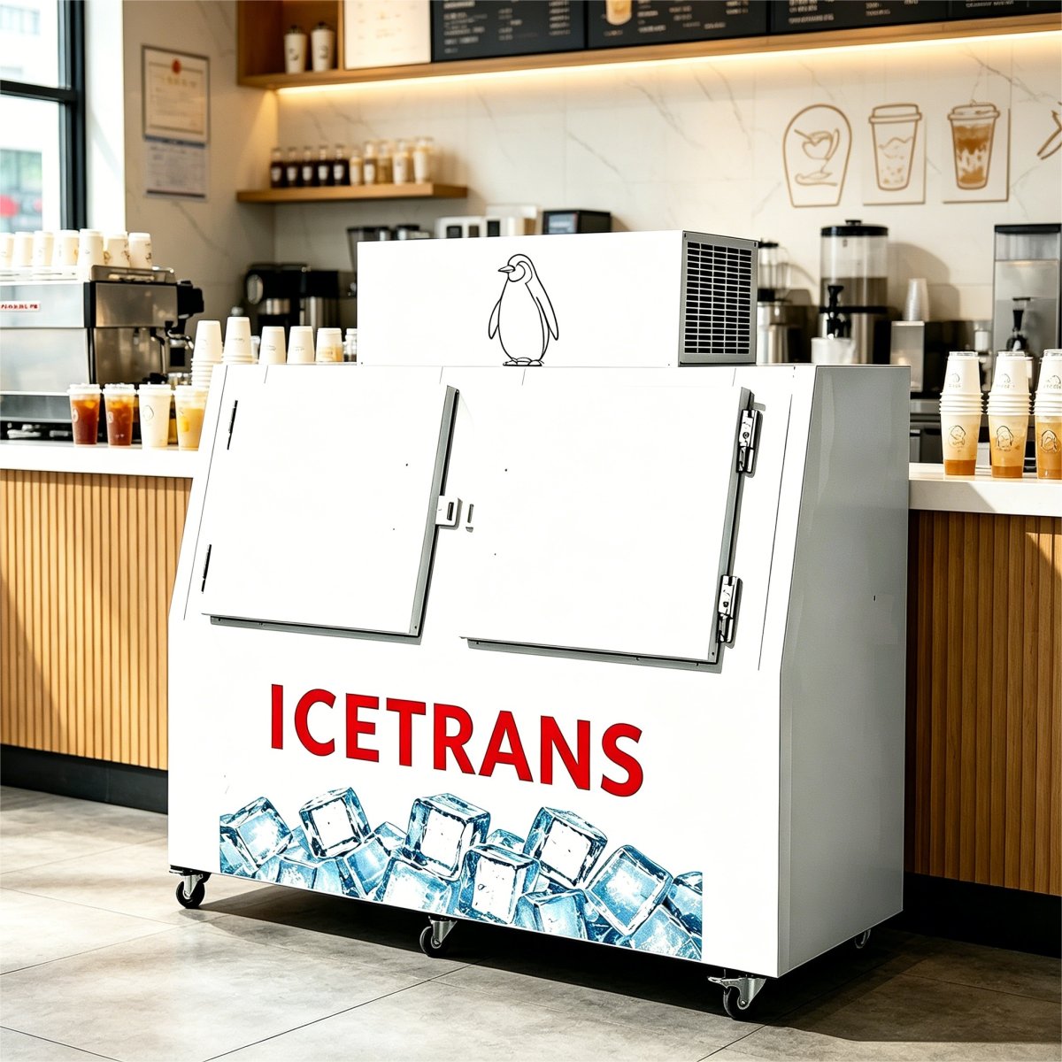 G-ICETRANS Mobile Ice Storage Freezer for Commercial Ice Production Factory