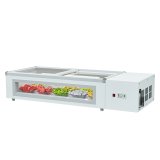 BEILI Small Display Fridge Counter Top Double Door Table Top Fridge