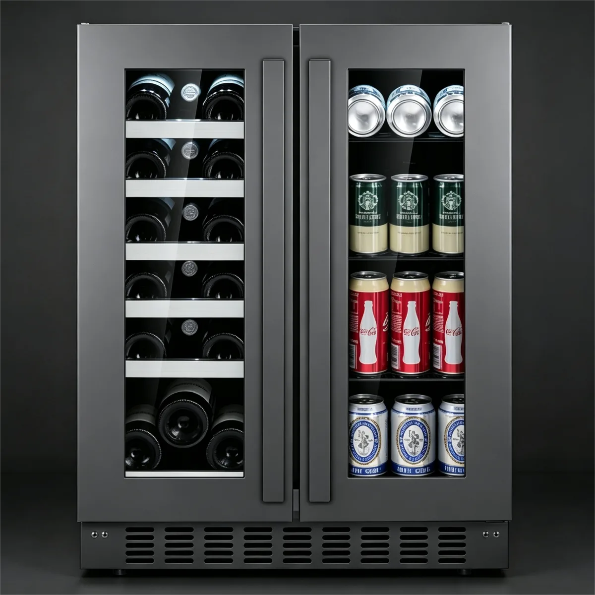 G-JC-115DR 115L Built-in Freestanding Dual Zone Wine & Beverage Cooler