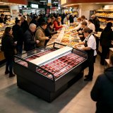 Supermarket Central Island Refrigerated Display Case