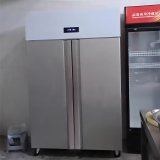 Commercial Kitchen Stainless Steel Upright Freezer 2-Door Vertical Fresh-Keeping Refrigerator Fan Cooling Commercial Freezer
