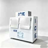 L-Commercial Double Solid Door Ice Storage Freezer Horizontal Bagged Ice Merchandiser Freezer for Gas Station Convenience Store