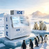 C-Double Door Ice Storage Freezer Anti-Rust Sprayed Cabinet Body for Convenience Store Ice Storage