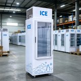 C-Custom ICE Pattern Single Door Ice Storage Freezer Fast Direct Cooling for Cold Drink Wholesale Store
