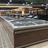 BEILI Flat Glass Fish Display Frozen Island ultra Freezer for Food