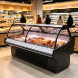 Custom Length Curved Glass Deli Display Case Commercial Food Refrigeration Equipment OEM ODM