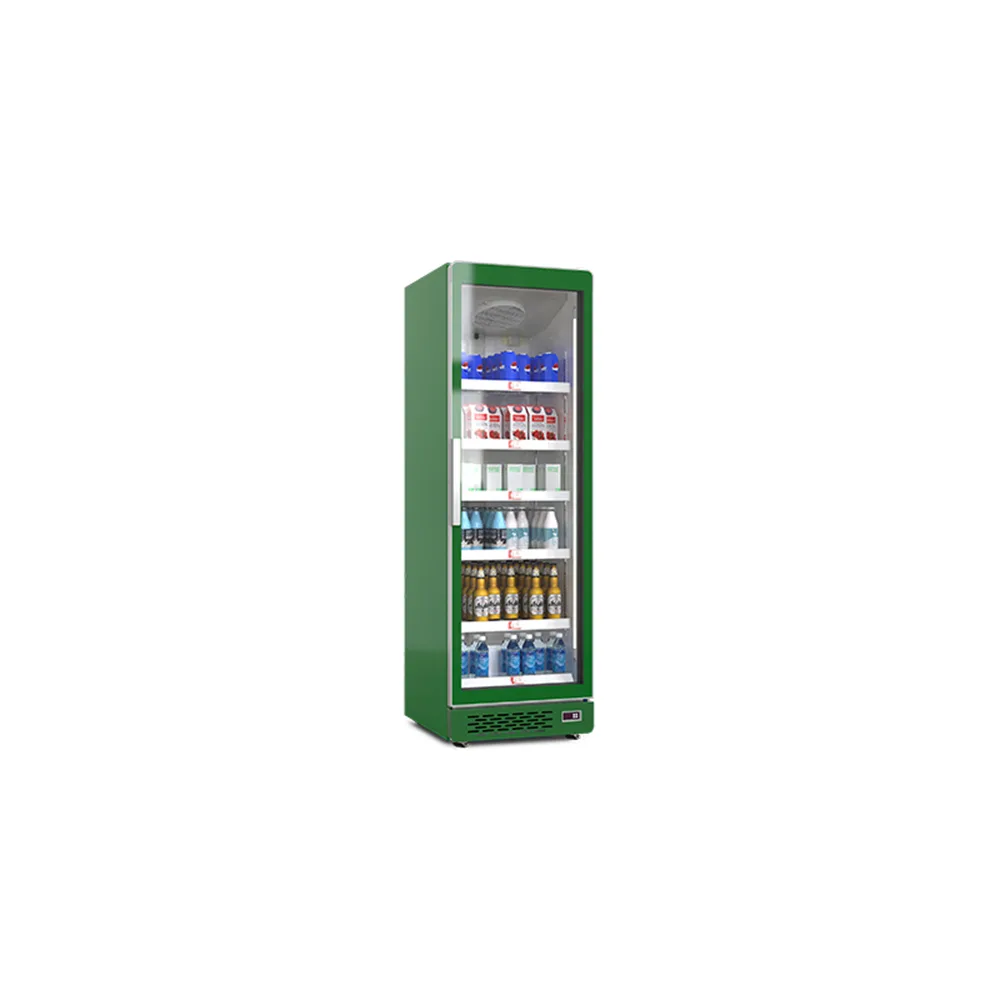 Energy Efficient Compressor Drink Display Cooler, Thick Insulation Commercial Vertical Beer Fridge
