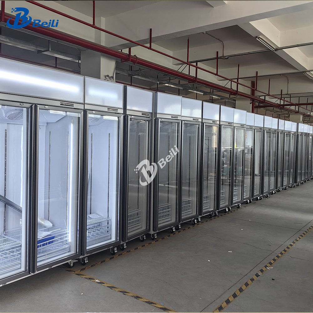 OEM ODM Commercial Beverage Coolers Beer Fridge 2 Door Refrigerator for Shop