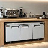 3 Door Stainless Steel Under Counter Refrigerator Commercial Worktop Fridge