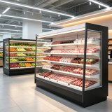 Commercial Vegetable Fruit Open Display Chiller Produce Refrigerated Showcase for Supermarket Grocery Store
